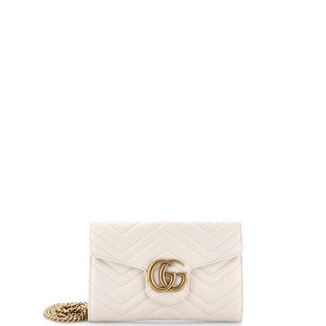 Gucci GG Marmont Chain Wallet Matelasse Leather Mini