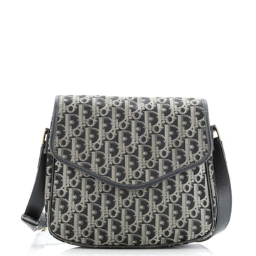 Christian Dior Vintage Trotter Flap Shoulder Bag Diorissimo Canvas Medium