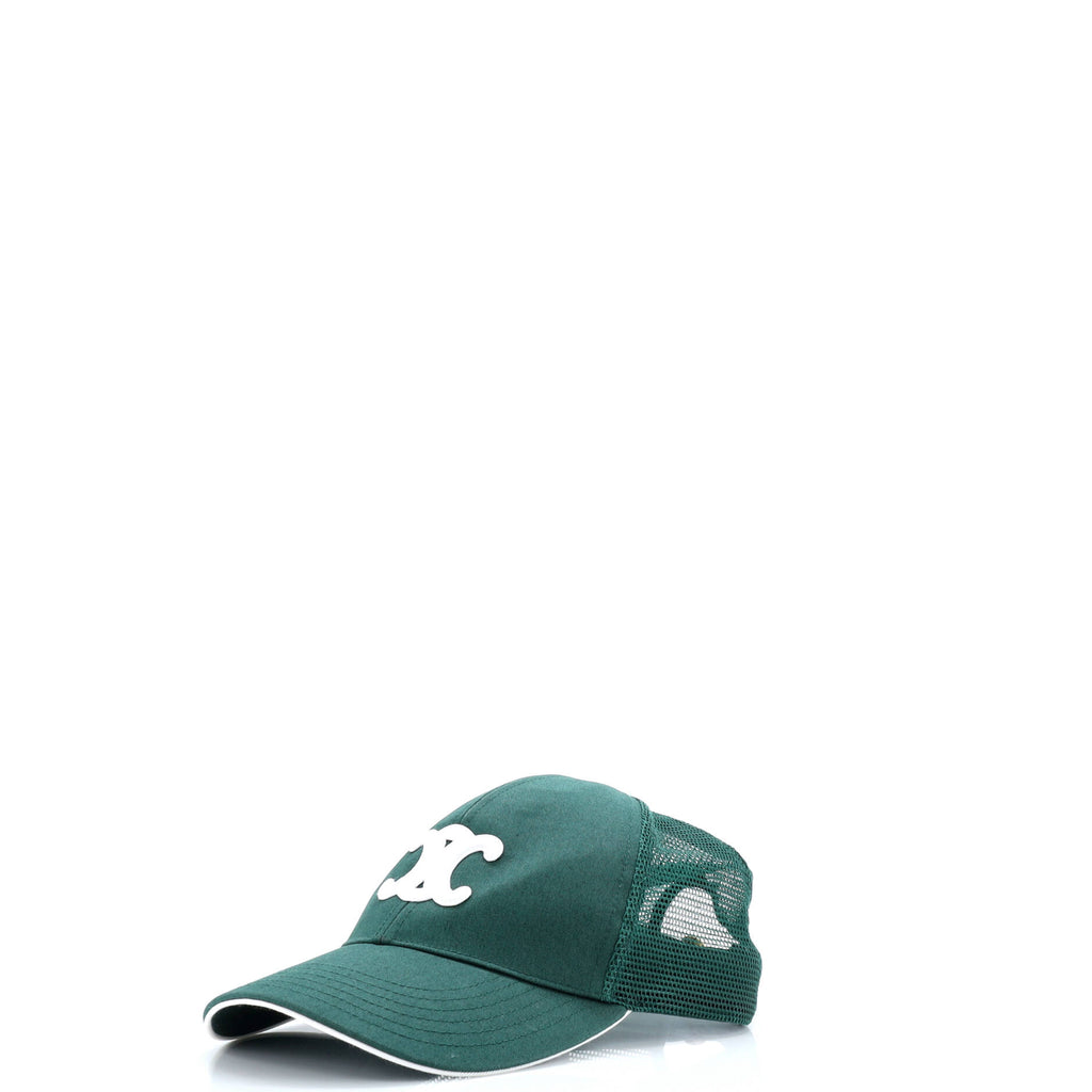 Celine Triomphe Baseball Cap Cotton Green 3586043