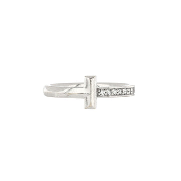 Tiffany & Co. T1 Ring 18K White Gold with Diamonds Narrow