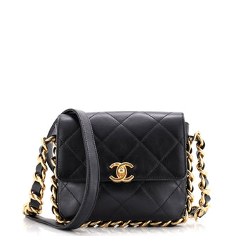 Chanel Framing Chain Flap Bag Quilted Calfskin Small