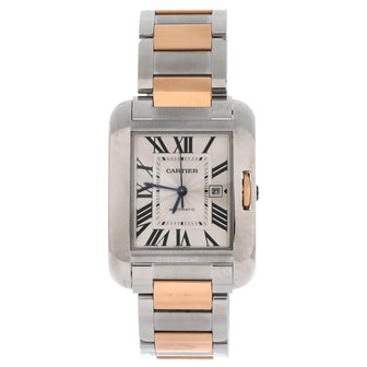 Cartier Tank Anglaise Automatic Watch Stainless Steel and Rose Gold 30