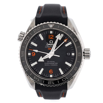 Omega Seamaster Planet Ocean 600M Co-Axial Chronometer GMT Automatic Watch Stainless Steel and Leather 43