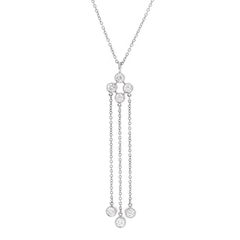 Tiffany & Co. Jazz Triple Drop Pendant Necklace Platinum and Diamonds