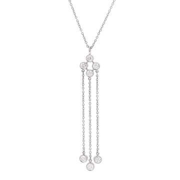Tiffany & Co. Jazz Triple Drop Pendant Necklace Platinum and Diamonds