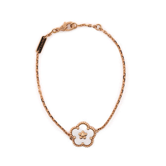 Van Cleef & Arpels Lucky Spring Plum Blossom Bracelet 18K Rose Gold and Mother of Pearl