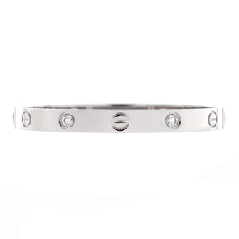 Cartier Love 4 Diamond Bracelet 18K White Gold and Diamonds