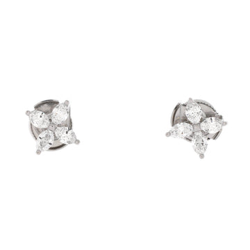 Tiffany & Co. Victoria Stud Earrings Platinum with Diamonds Small