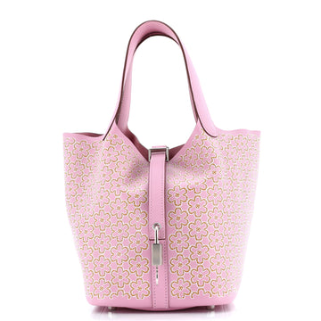 Hermes Picotin Lock Bag Lucky Daisy Printed Swift PM