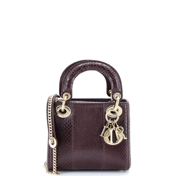 Christian Dior Lady Dior Chain Bag Python Mini