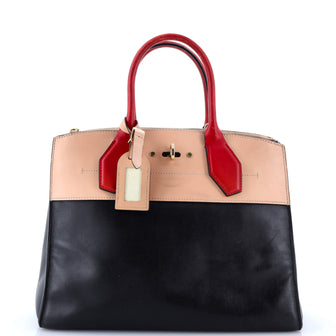 Louis Vuitton City Steamer Handbag Leather MM