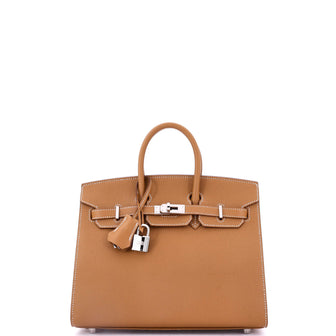 Hermes Birkin Sellier Bag Brown Epsom with Palladium Hardware 25
