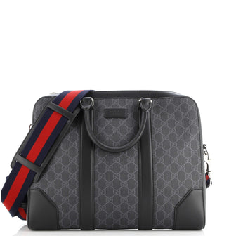 Gucci Convertible Zip Around Briefcase GG Coated Canvas Medium