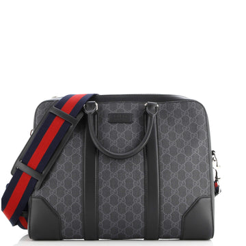Gucci Convertible Zip Around Briefcase GG Coated Canvas Medium