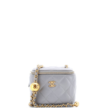 Chanel Pearl Crush Vanity Case with Chain Quilted Lambskin Mini