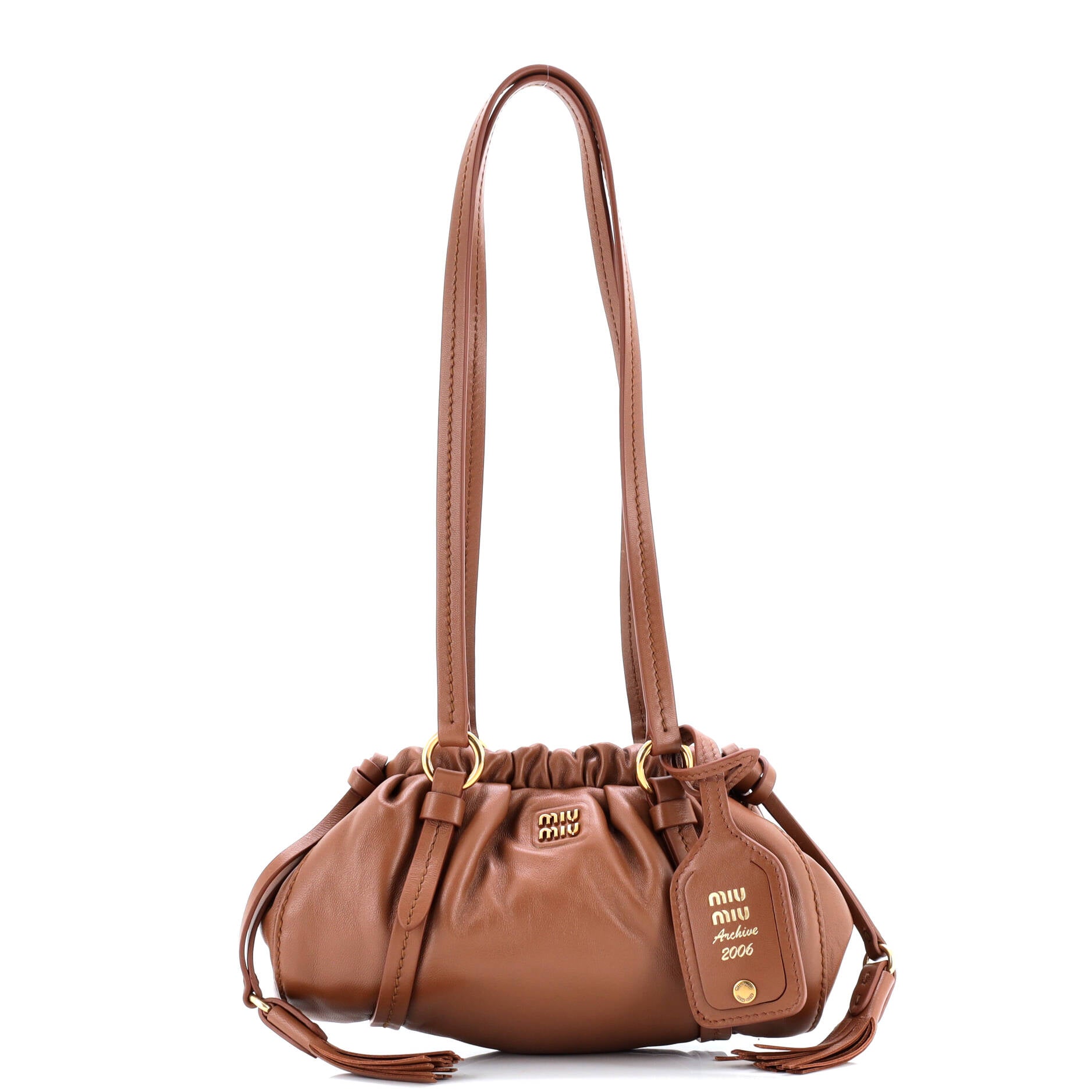 Miu Miu Joie Archive 2006 Shoulder Bag Leather Small Brown 35874693