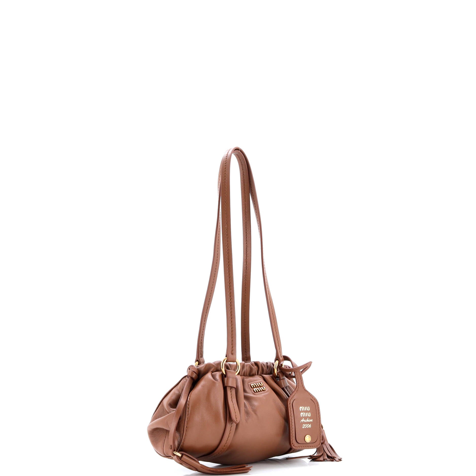 Miu Miu Joie Archive 2006 Shoulder Bag Leather Small Brown 35874693