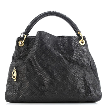 Louis Vuitton Artsy Handbag Monogram Embossed Python MM