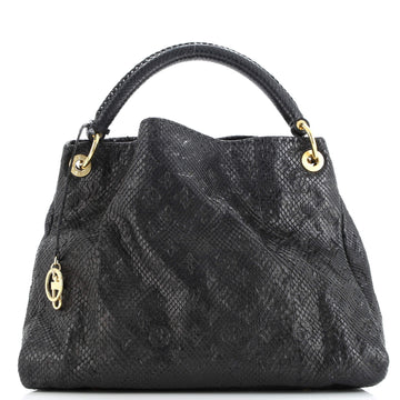 Louis Vuitton Artsy Handbag Monogram Embossed Python MM