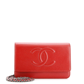 Chanel Timeless Wallet on Chain Caviar