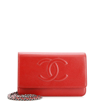 Chanel Timeless Wallet on Chain Caviar