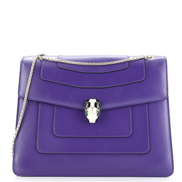 Bvlgari Serpenti Forever Square Shoulder Bag Leather Large