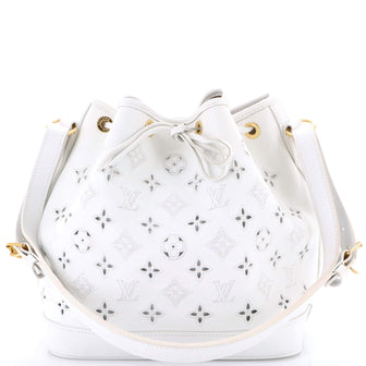 Louis Vuitton Petit Noe NM Handbag Monogram Cutout Broderie Leather