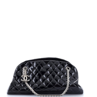 Chanel Just Mademoiselle Bag Quilted Patent Medium