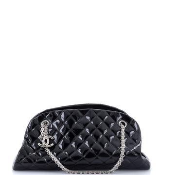 Chanel Just Mademoiselle Bag Quilted Patent Medium