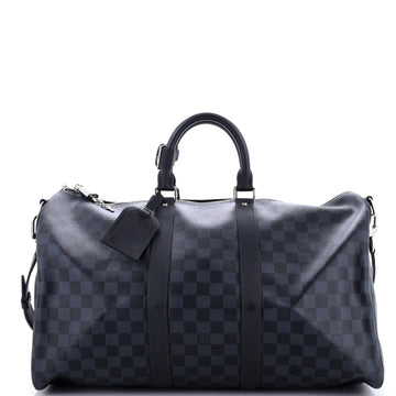 Louis Vuitton Keepall Bandouliere Bag Damier Cobalt 45