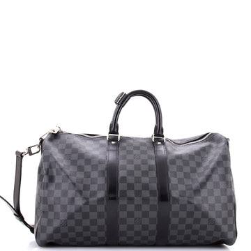 Louis Vuitton Keepall Bandouliere Bag Damier Graphite 45