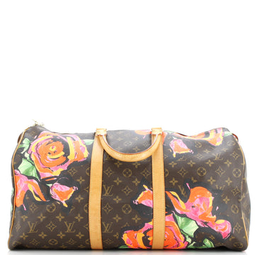 Louis Vuitton Keepall Bag Limited Edition Monogram Roses 50