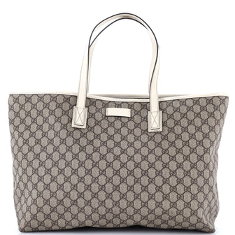 Gucci Plus Tote GG Coated Canvas with Leather Large