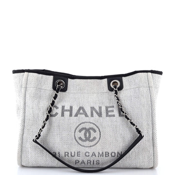 Chanel Deauville Tote Raffia Small