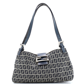 Fendi Vintage Shoulder Bag Zucca Canvas Medium