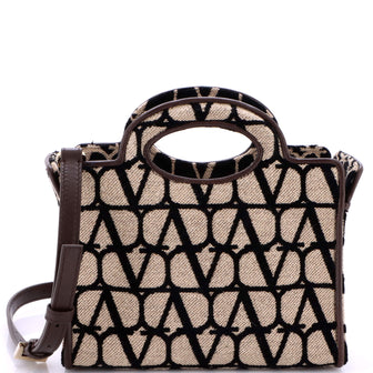 Valentino Garavani Le Troisieme Tote Toile Iconograph Fabric Mini