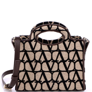 Valentino Garavani Le Troisieme Tote Toile Iconograph Fabric Mini
