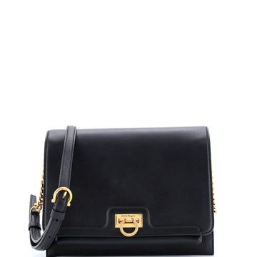 Salvatore Ferragamo Trifolio Flap Bag Leather Medium