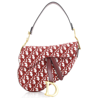Christian Dior Saddle Handbag Oblique Canvas Medium