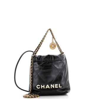 Chanel 22 Chain Hobo Quilted Calfskin Mini