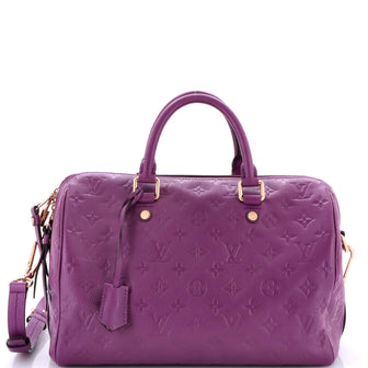 Louis Vuitton Speedy Bandouliere Bag Monogram Empreinte Leather 30