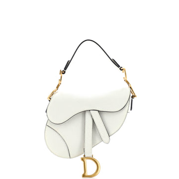 Christian Dior Saddle Handbag Leather Mini