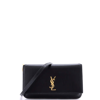 Saint Laurent Classic Monogram Phone Holder Shoulder Bag Leather