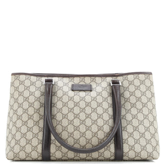 Gucci Joy Plus Tote GG Coated Canvas with Leather Medium