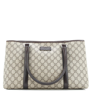 Gucci Joy Plus Tote GG Coated Canvas with Leather Medium