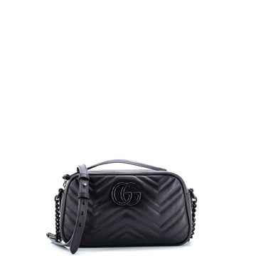 Gucci GG Marmont Monochrome Shoulder Bag Matelasse Leather Small