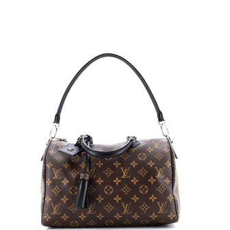 Louis Vuitton Dark Speedy Soft Bandouliere Bag Monogram Canvas 30