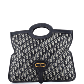 Christian Dior Fold Over Clutch Oblique Canvas