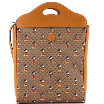 Gucci Disney Mickey Mouse Top Handle Tote Printed Mini GG Coated Canvas Large