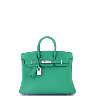 Hermes Birkin Handbag Verso Swift with Palladium Hardware 25